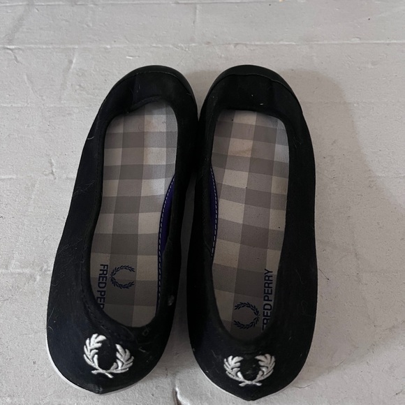 Amy Winehouse style Black Fred Perry black ballet flats size 7 - Picture 3 of 4